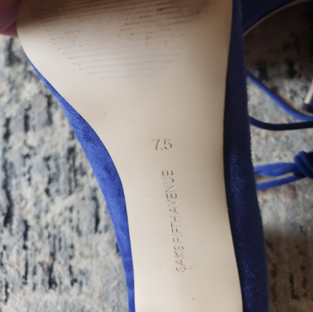 Suede Saks Fifth Avenue Heels - Picture 5 of 8